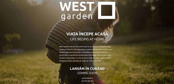 West Garden, web design, creare site web