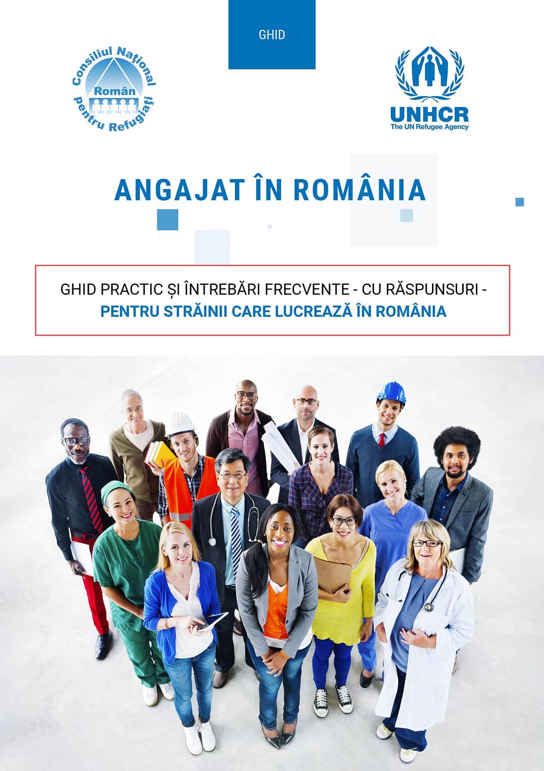 Angajat in Romania, romana, ghid, brosura, publishing design