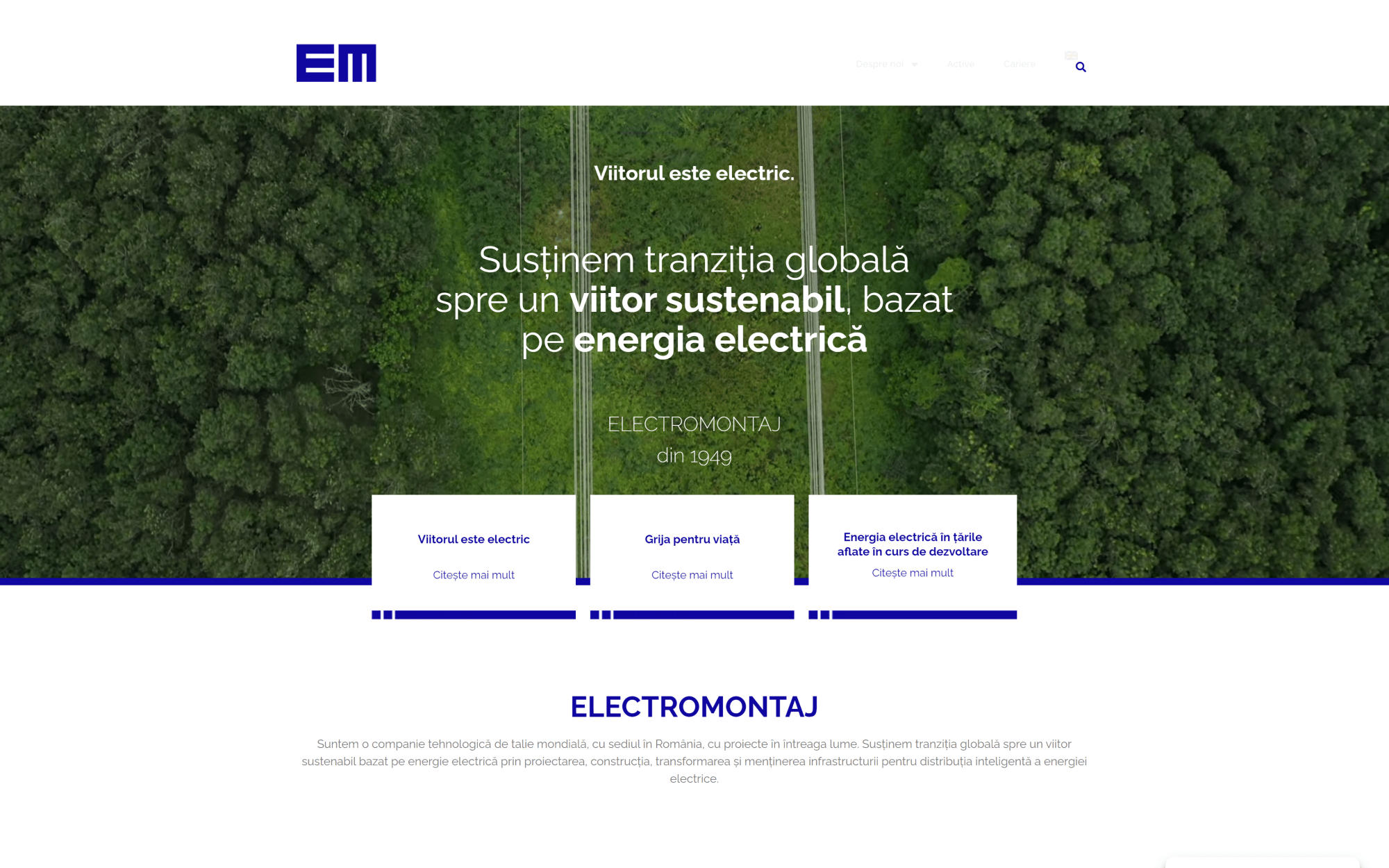 Electromontaj, website redesign, creare website